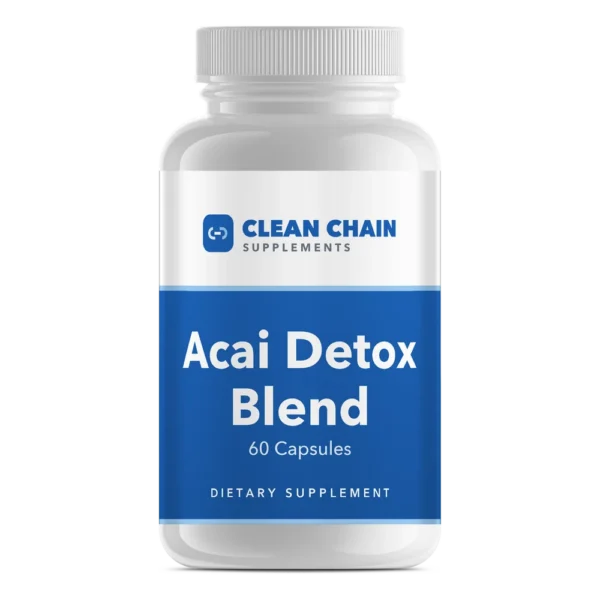 Clean Chain Supplements Acai Detox Blend, 60 Capsules