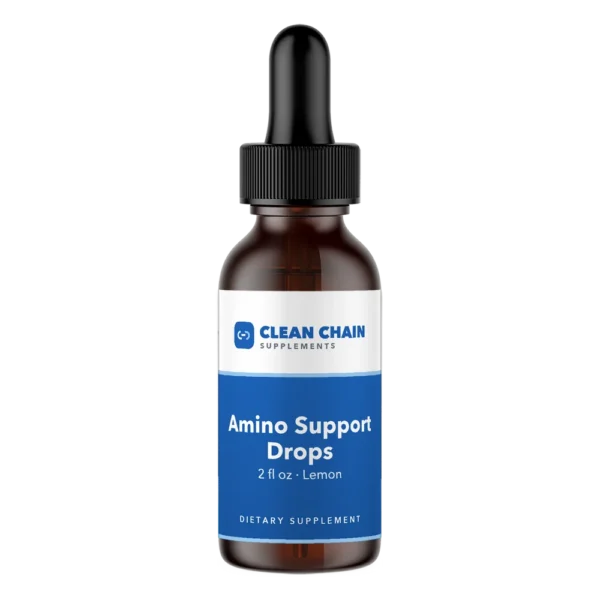 Clean Chain Supplements Amino Support Drops, 2 fl oz · Lemon