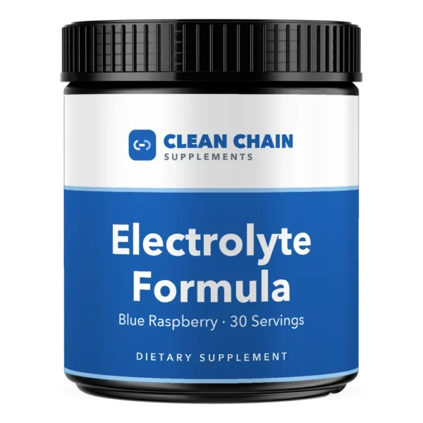 Clean Chain Supplements Electrolyte Formula, Blue Raspberry · 30 Servings