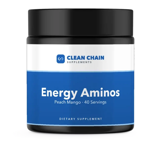 Clean Chain Supplements Energy Aminos Peach Mango, Peach Mango · 40 Servings