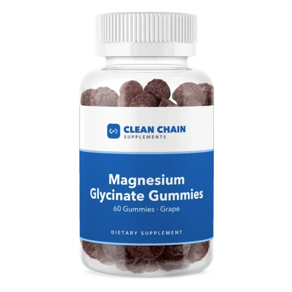 Clean Chain Supplements Magnesium Glycinate Gummies, 60 Gummies · Grape