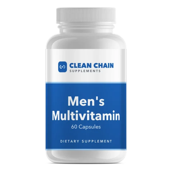Clean Chain Supplements Men's Multivitamin, 60 Capsules