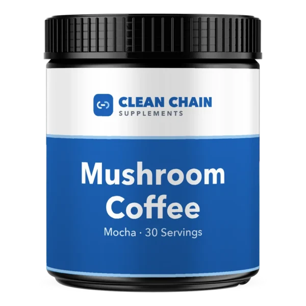 Clean Chain Supplements Mushroom Coffee, Mocha · 30 Servings