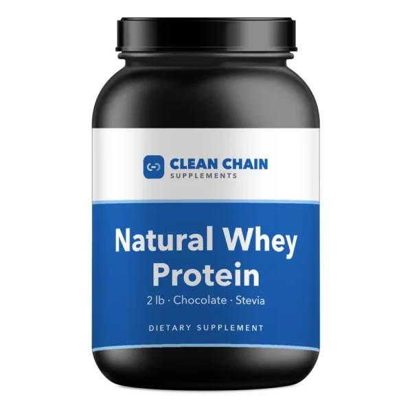 Clean Chain Supplements Natural Whey Protein Chocolate, 2 lb · Chocolate · Stevia