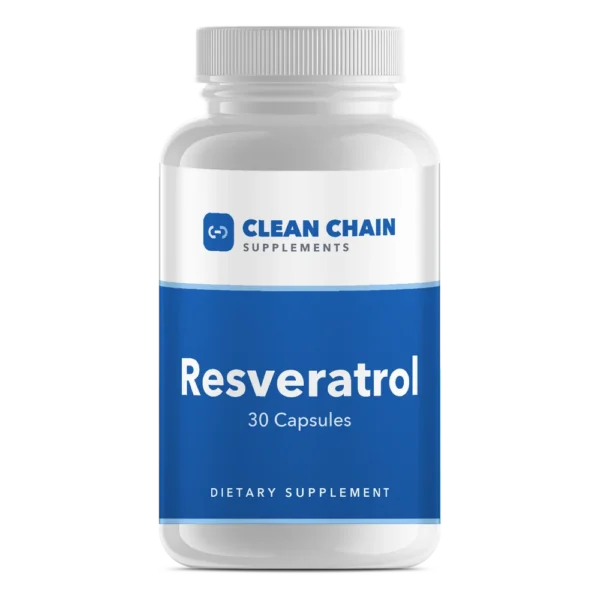 Clean Chain Supplements Resveratrol, 30 Capsules