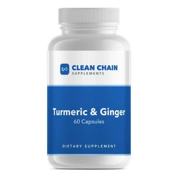Clean Chain Supplements Turmeric & Ginger, 60 Capsules