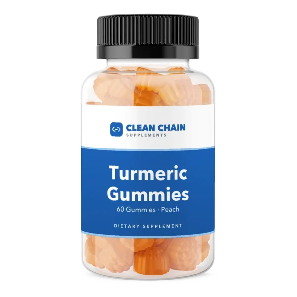 Clean Chain Supplements Turmeric Gummies, 60 Gummies · Peach