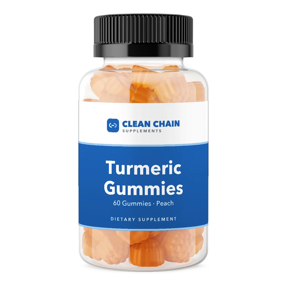 Clean Chain Supplements Turmeric Gummies, 60 Gummies · Peach