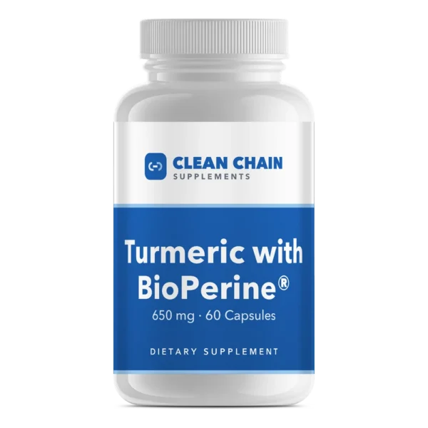 Clean Chain Supplements Turmeric with BioPerine®, 650 mg · 60 Capsules