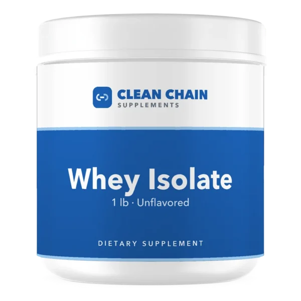 Clean Chain Supplements Whey Isolate Unflavored, 1 lb · Unflavored